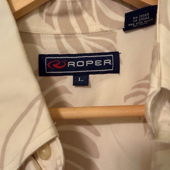 Roper Cream Patterned Button-Up Shirt - Picture 2 of 4